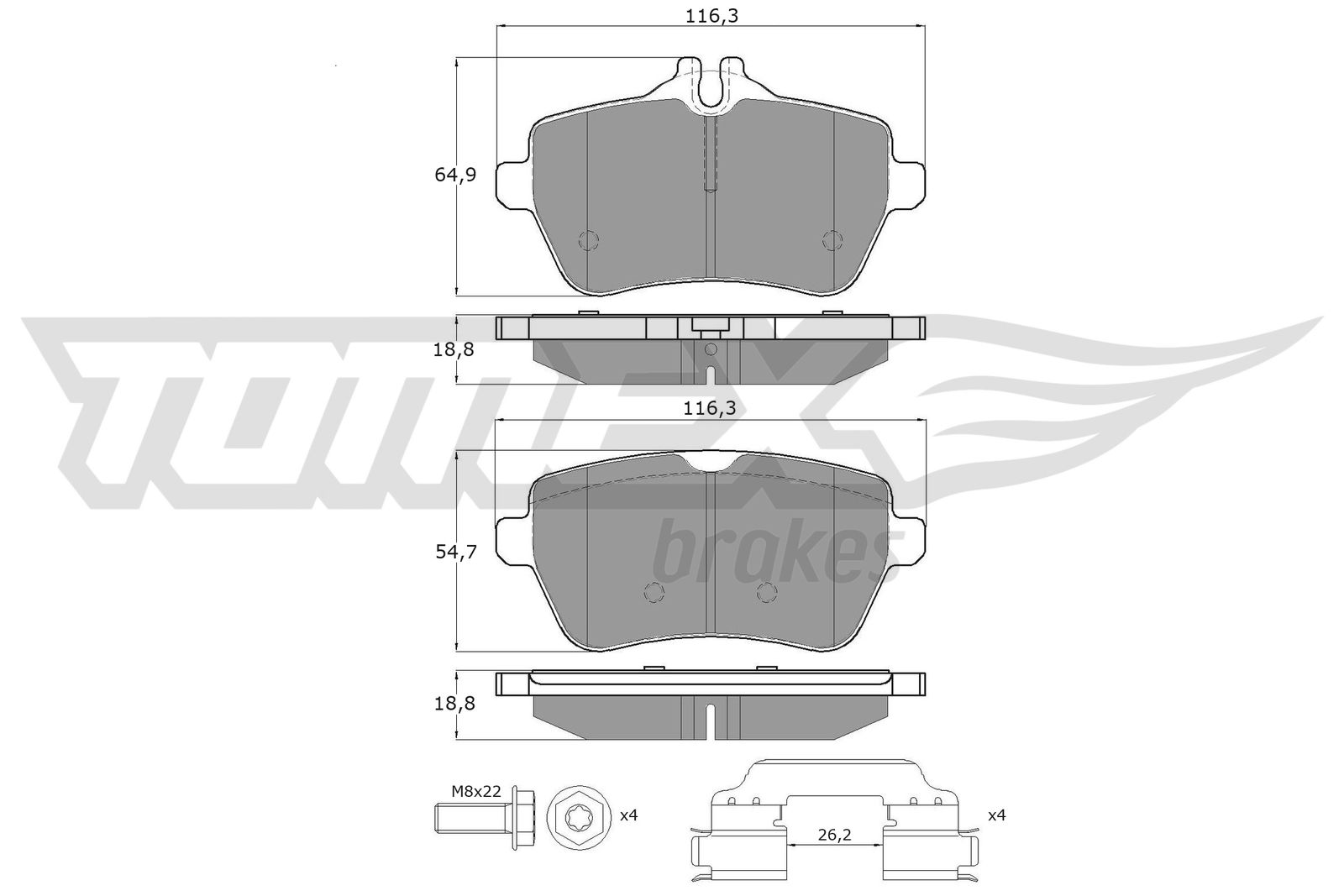 BREMBO P 85 133 PRIME LINE Bremsekloss sett